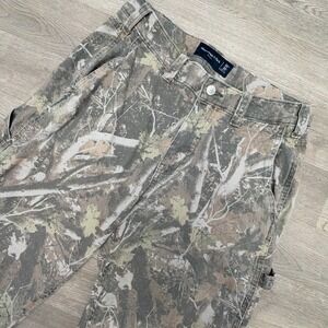 Abercrombie & Fitch Baggy Carpenter Pants Camo Hunting Men's 30x28 Canvas